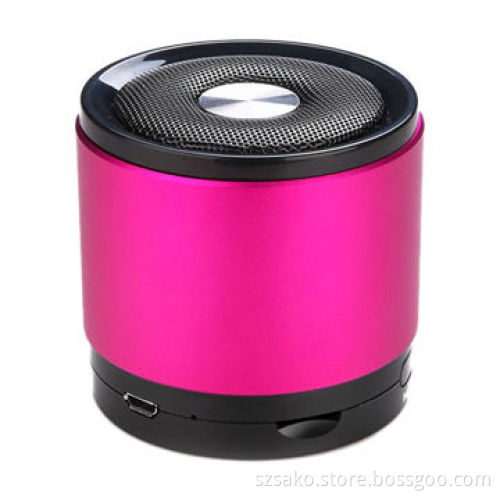 Bluetooth Portable Speaker with Round shape Metal Design w/ TF Card Slot for iPad/Car Music Playing